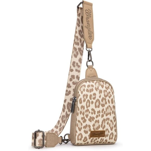 Western Cow Print Crossbody Bag Vegan Leather Compact Multi-Compartment